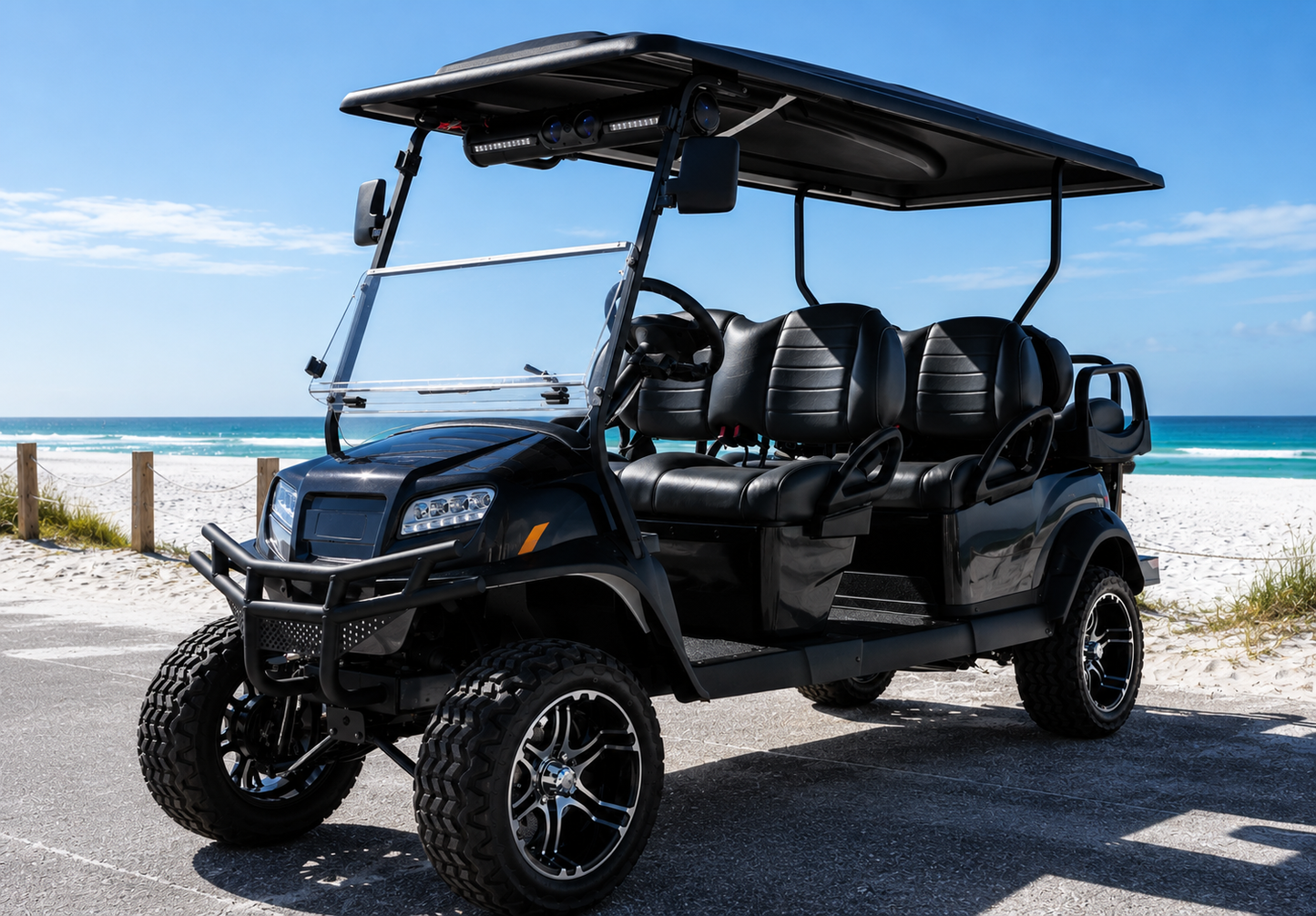 Black Golf Cart 6 seater