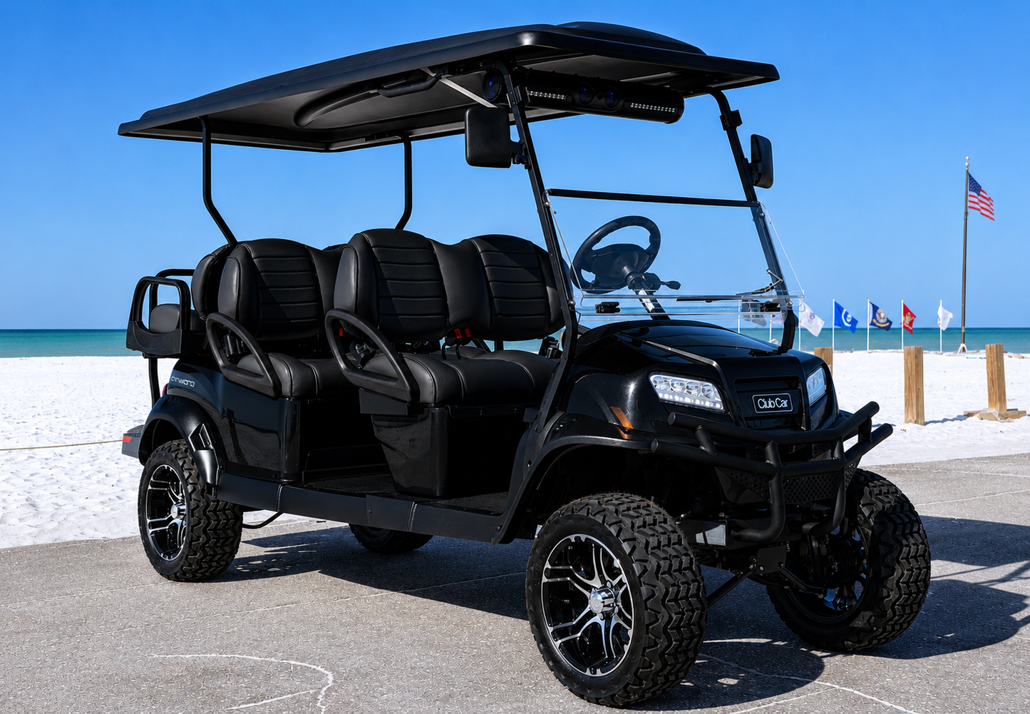 Black Golf Cart 6 seater