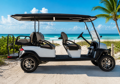 White Golf Cart 6 Seater