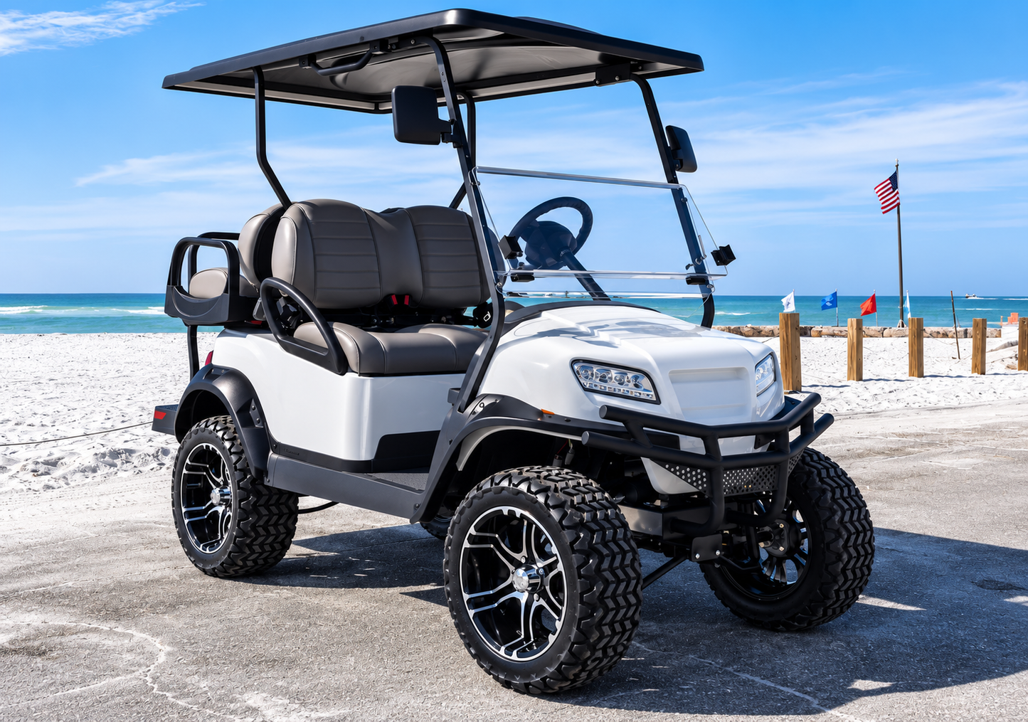 White Golf Cart 4 Seater