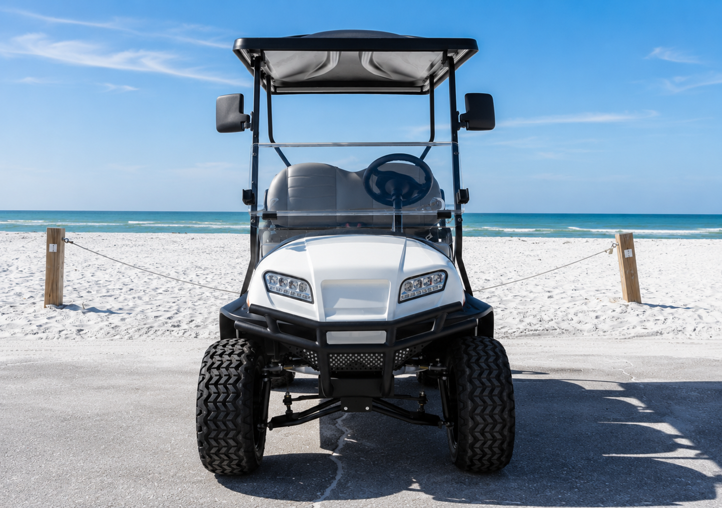 White Golf Cart 4 Seater