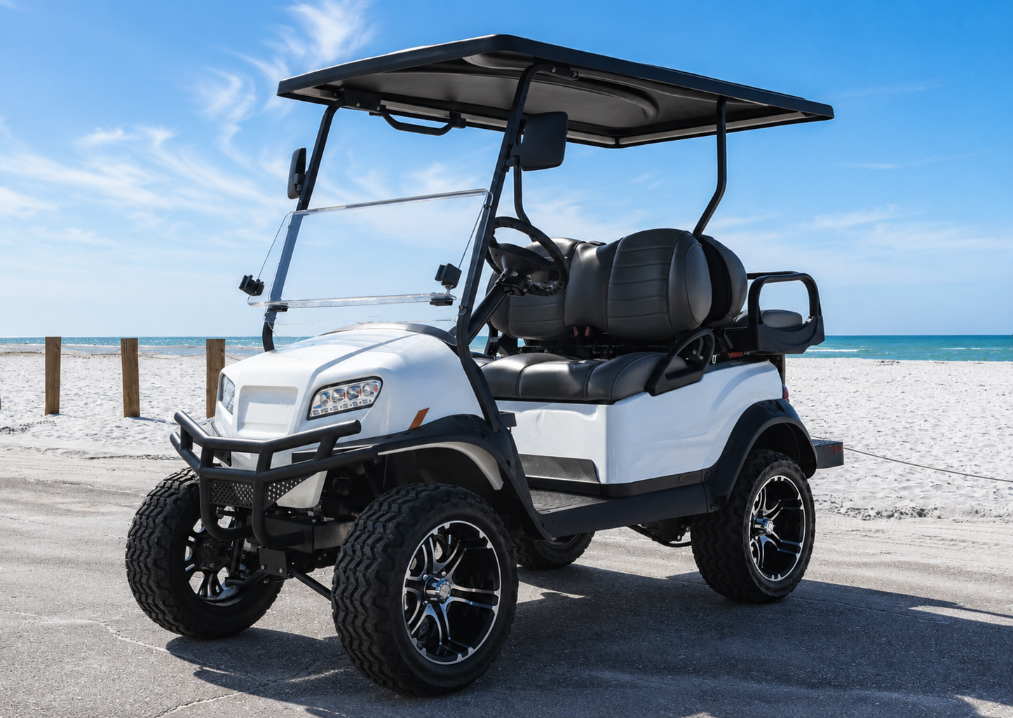 White Golf Cart 4 Seater